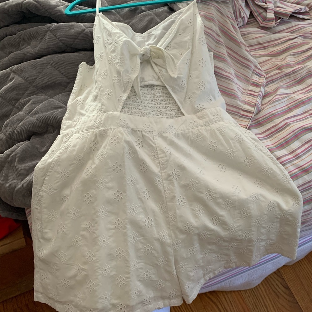 Aerie white eyelet romper